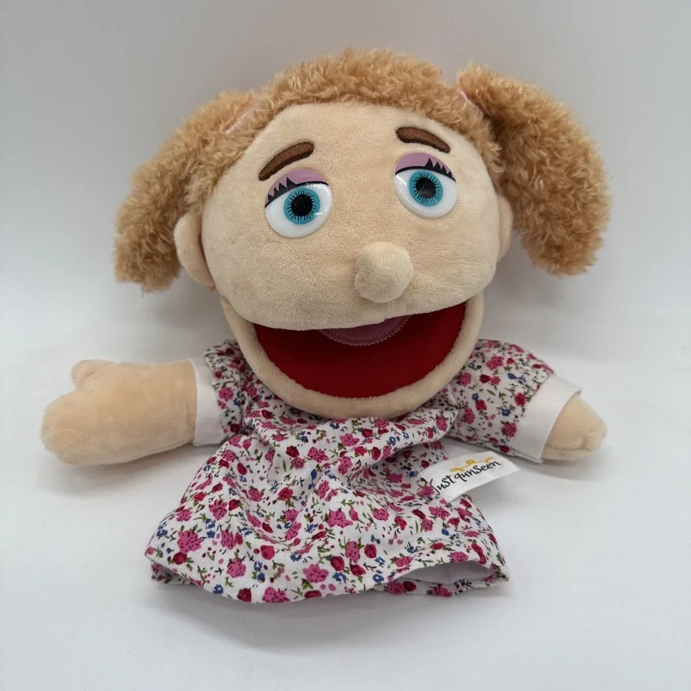 Half Body Hand‎ Puppet Girl With Pigtails And Dress Just Qunseen